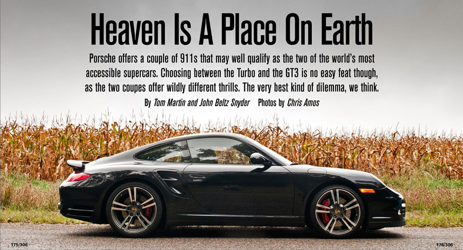 Porsche 911 Turbo Spread in Winding Road Magazine Issue 63 // December 2010