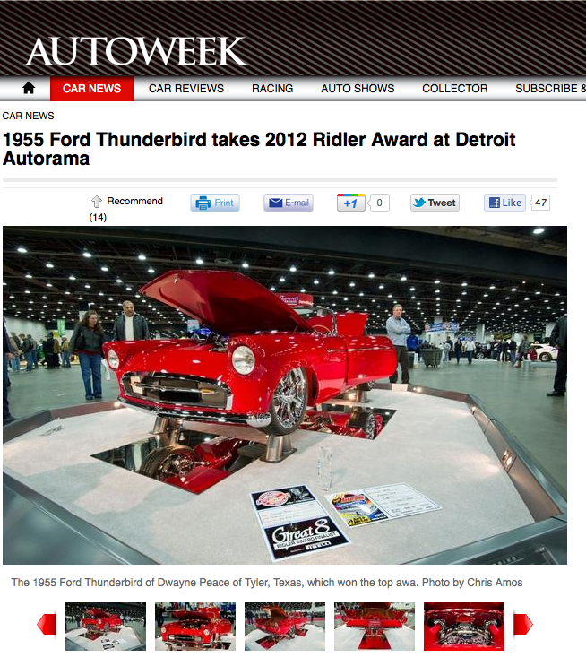 1955 Ford Thunderbird takes 2012 Ridler Award at Detroit Autorama - AUTOWEEK